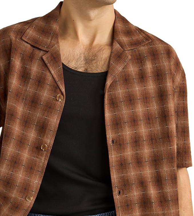 RHYTHM・Relaxed Shadow Check SS Shirt