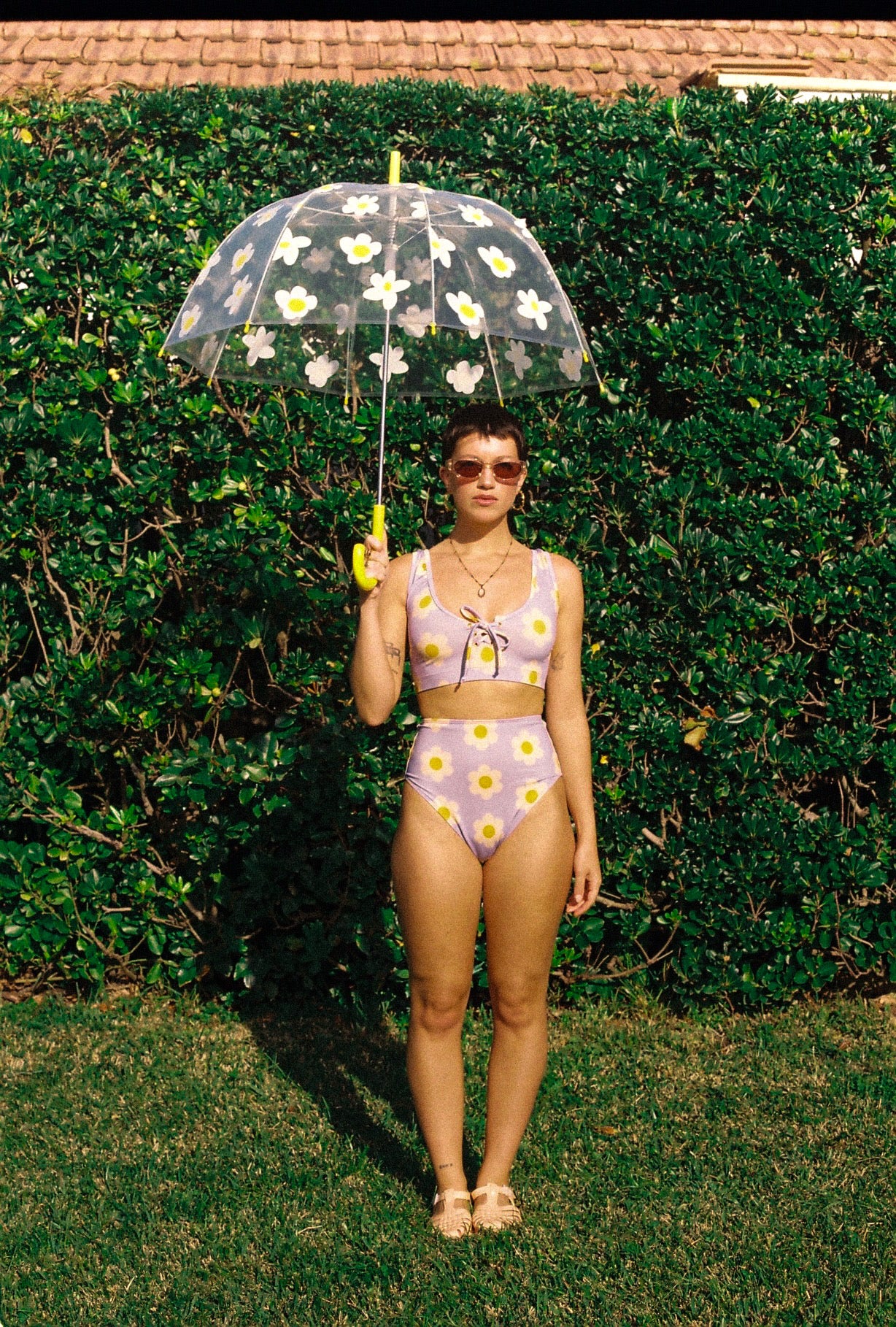 Dolphin Love Swim • Flower Purple Top