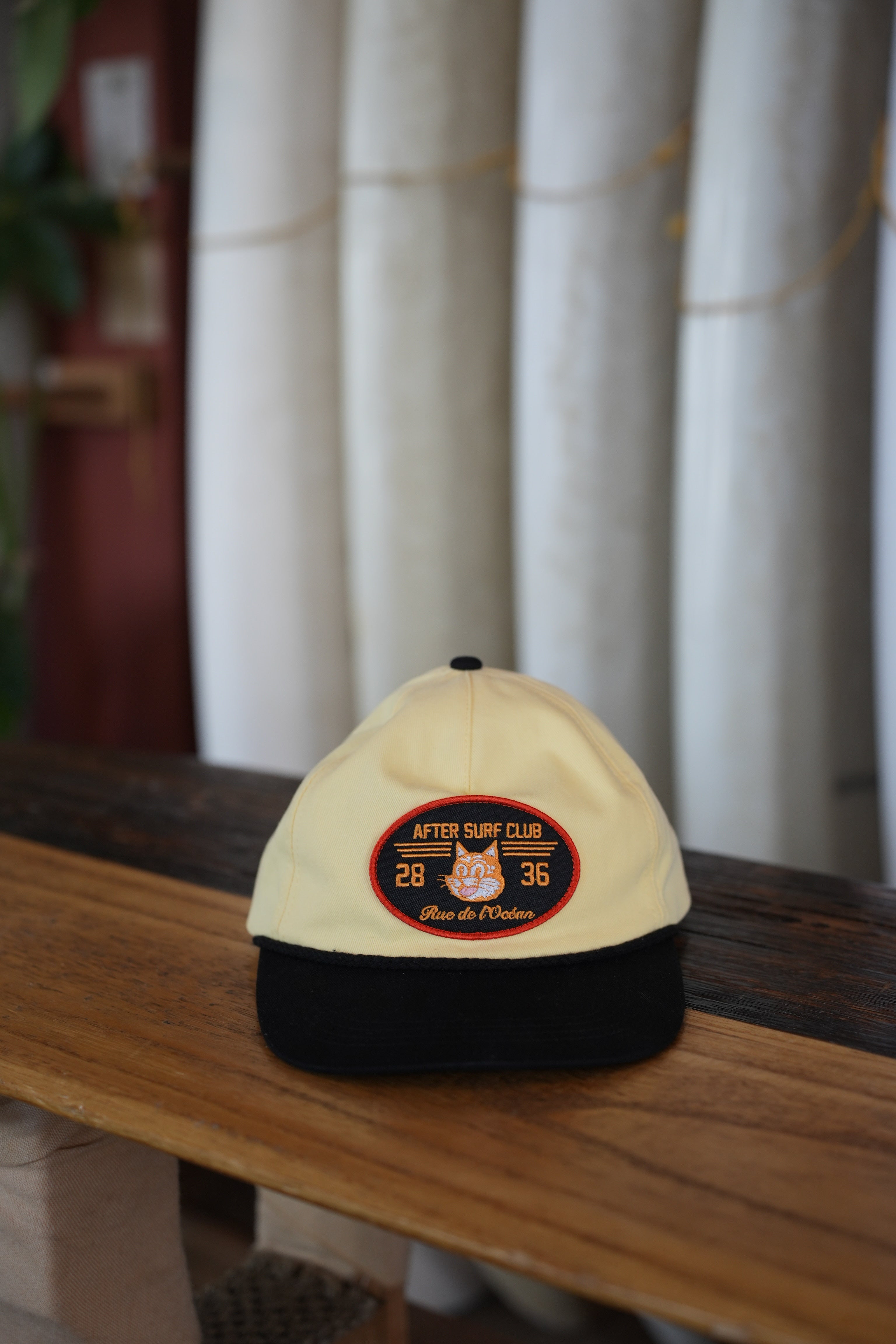 Cap After Surf Club Yellow and black・Rue de l'Océan