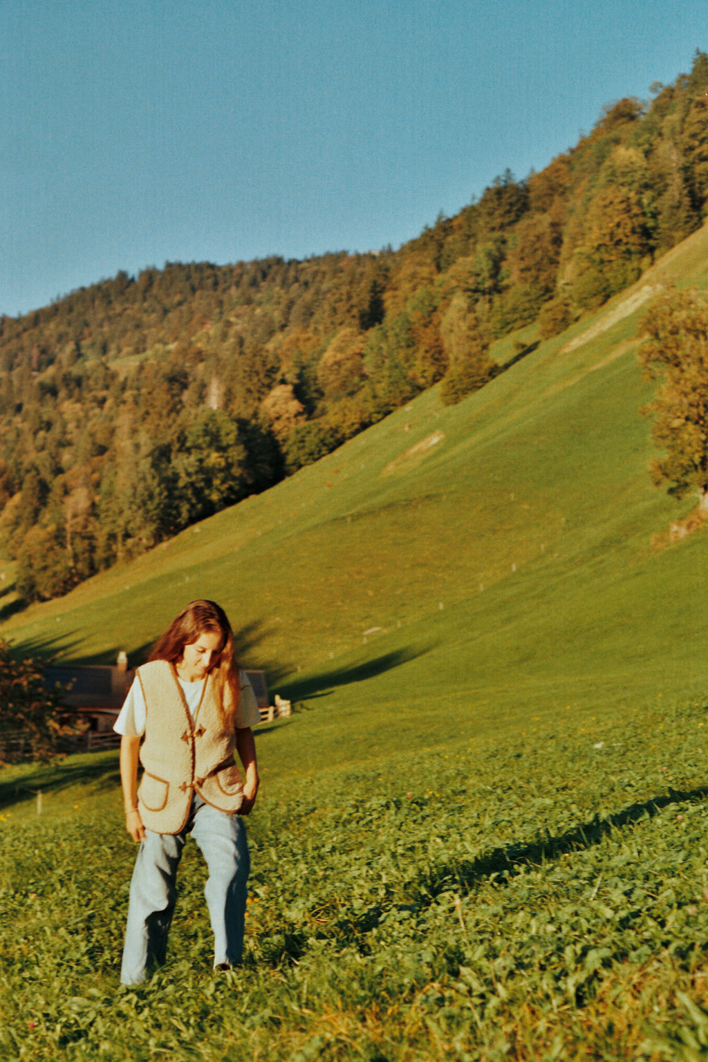 Sheepskin wool brown jacket
