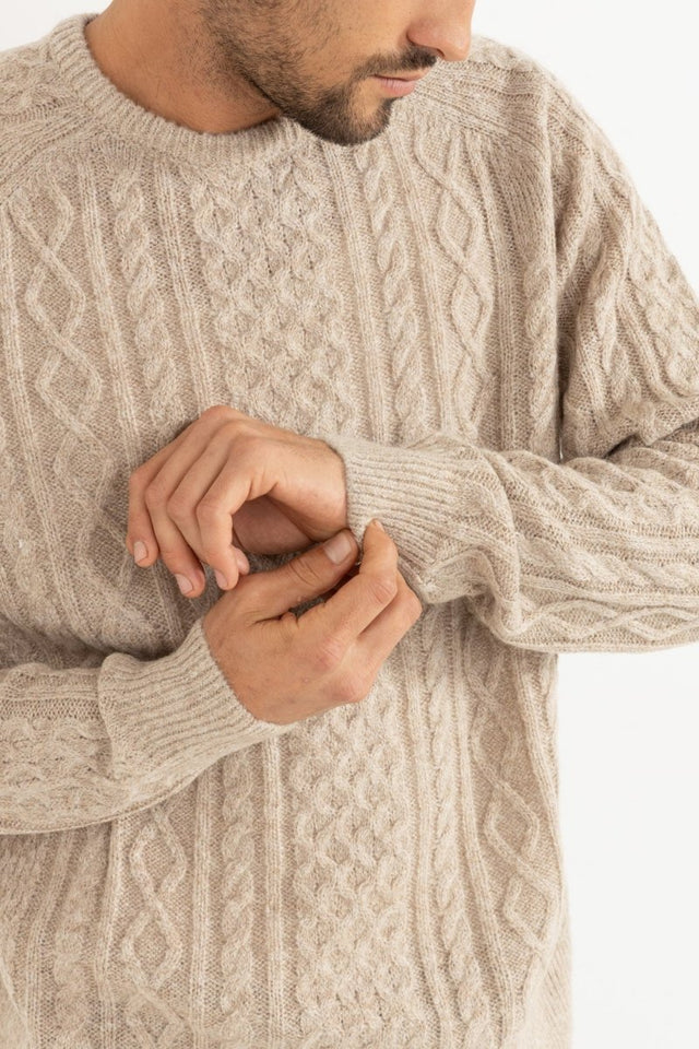 RHYTHM・Mohair Fishermans Knit・Oat