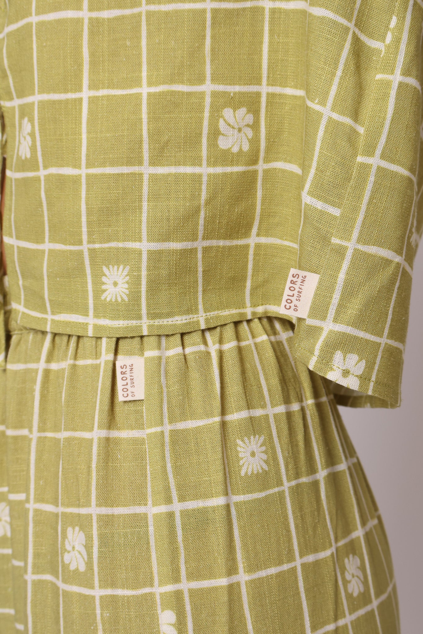 Floral Check Pant · Linen